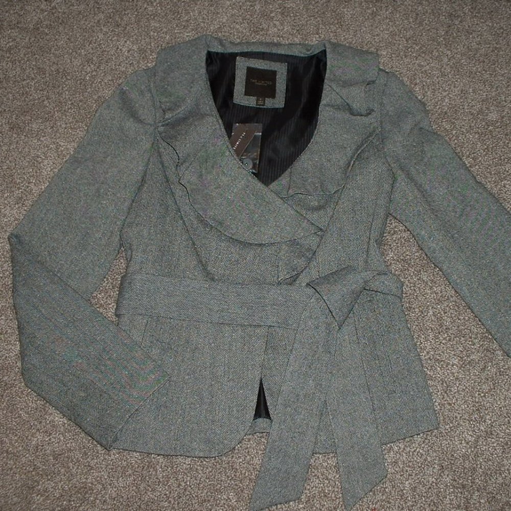 NWT The Limited Black Tweed Blazer Jacket
